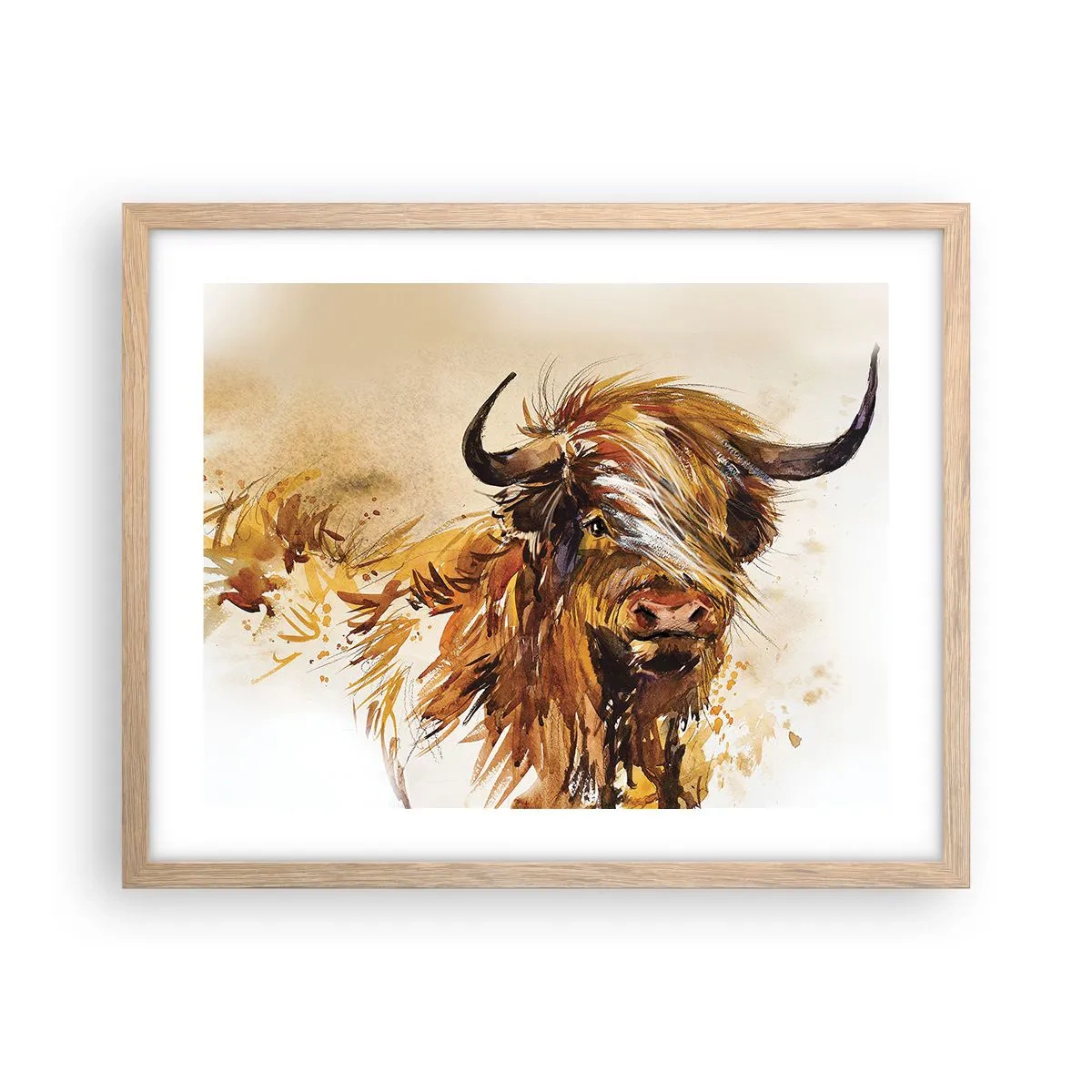 Een poster in een licht eiken lijst - Trots van de jager - 50x40 cm