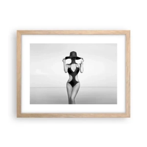 Een poster in een licht eiken lijst - Mijn naam is: Elegantie - 40x30 cm