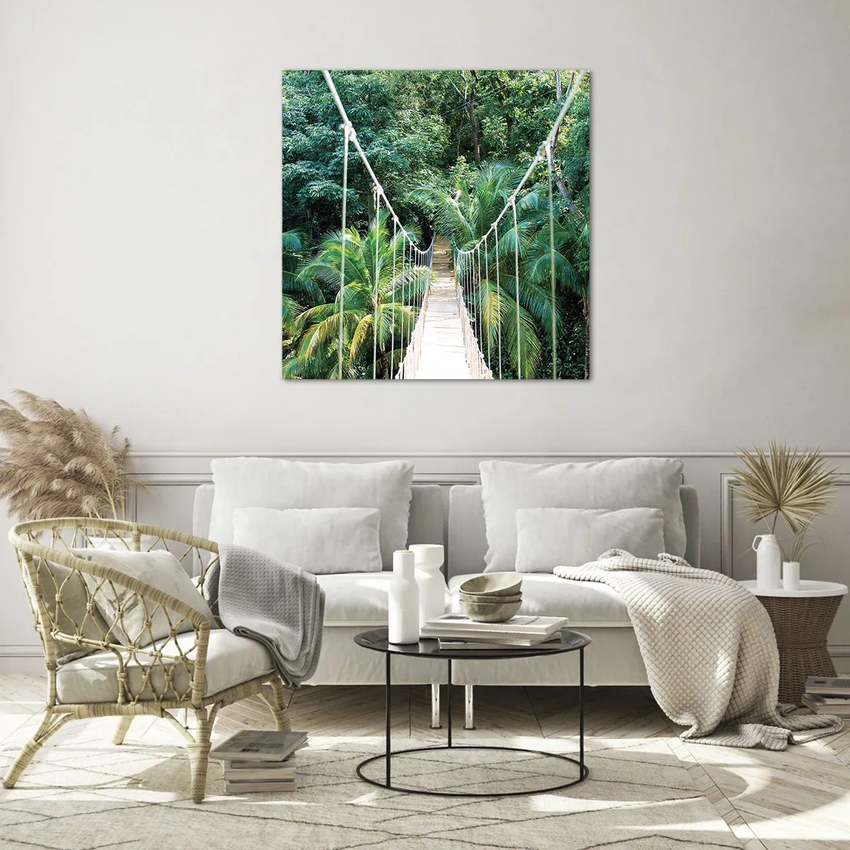 Schilderen op glas - Welkom in de jungle! - 70x70 cm