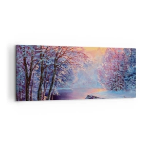 Schilderen op canvas - De kleuren van de winter - 120x50 cm