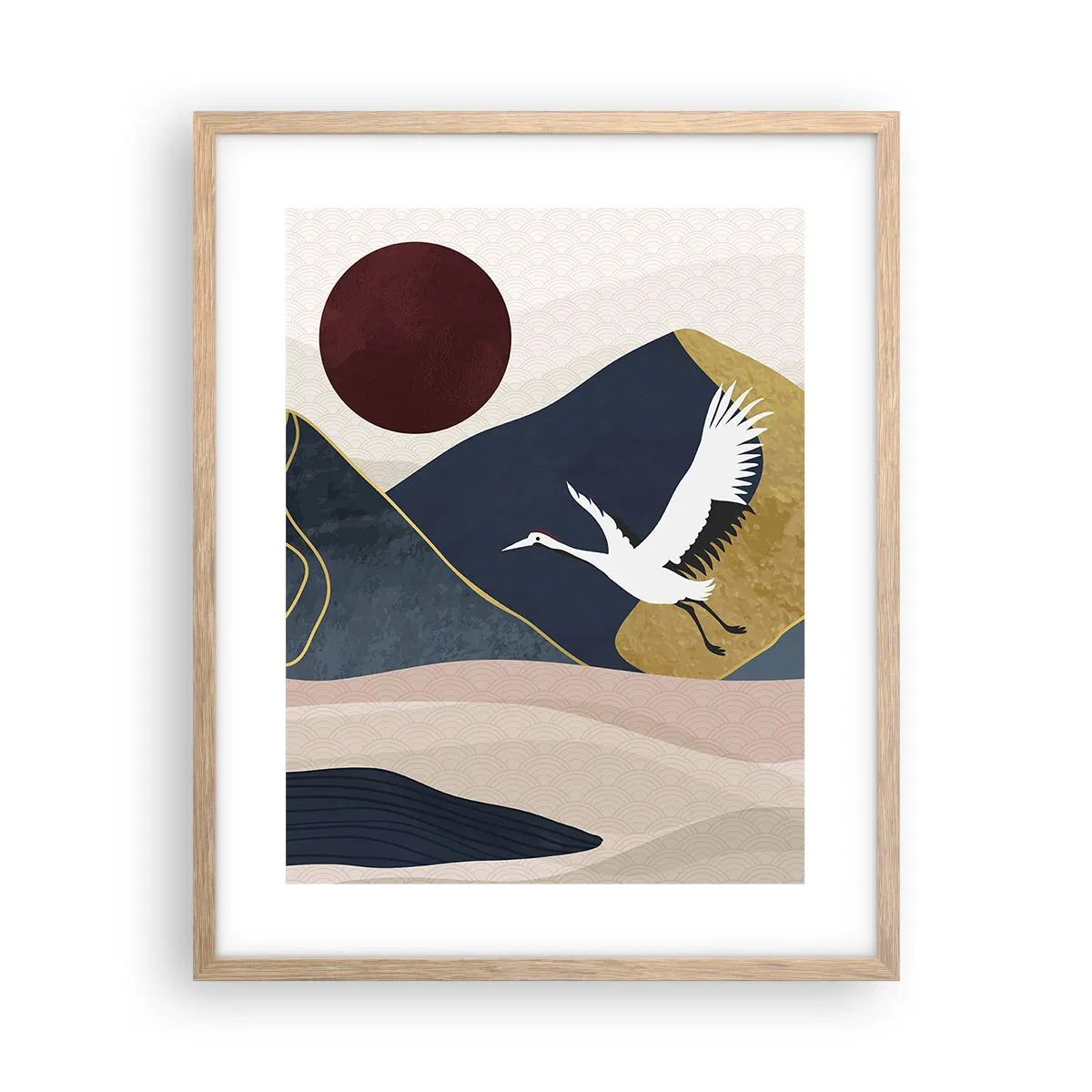 Een poster in een licht eiken lijst - Het is weer een dag GEGAAN - 40x50 cm