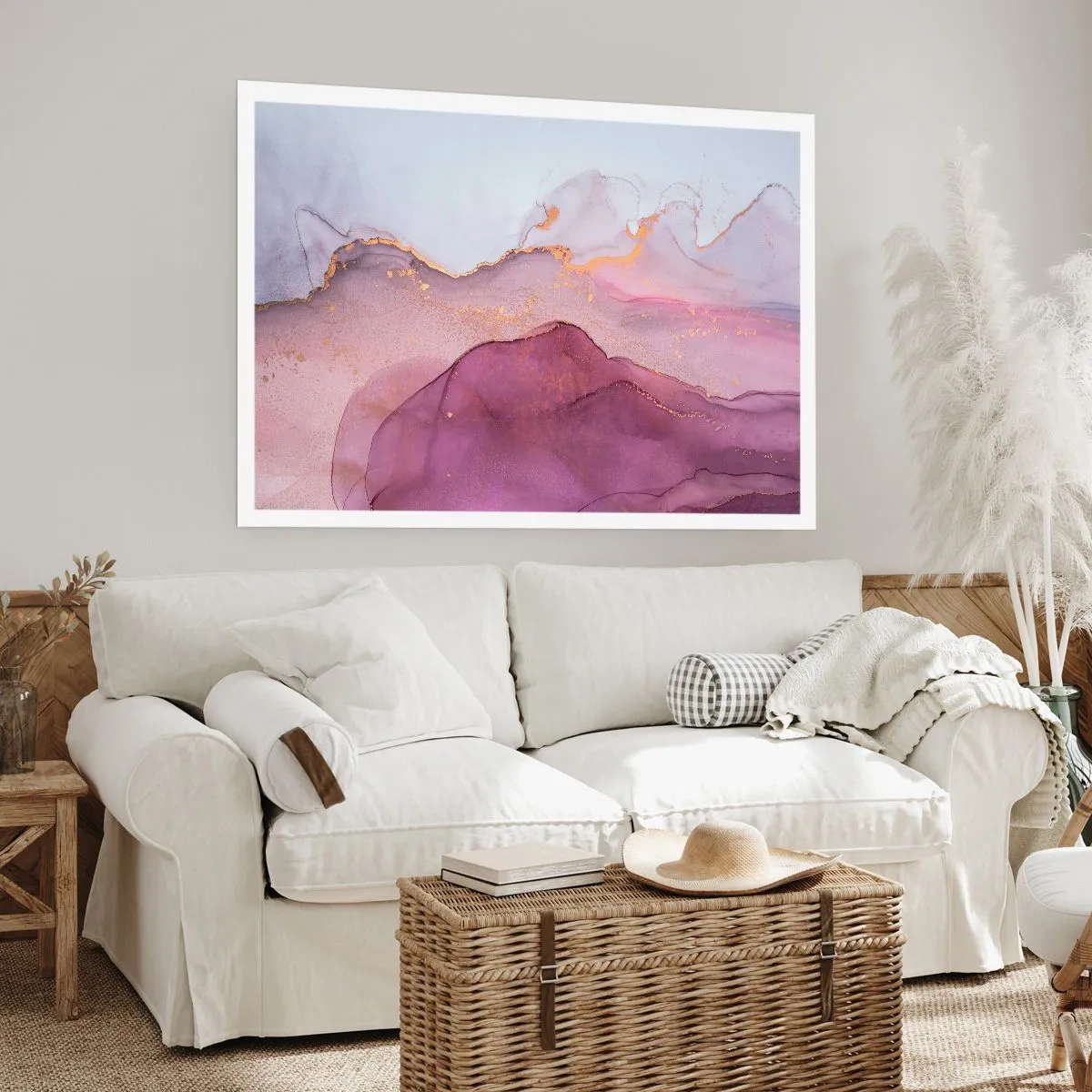 Poster - Lila en paarse golven - 91x61 cm