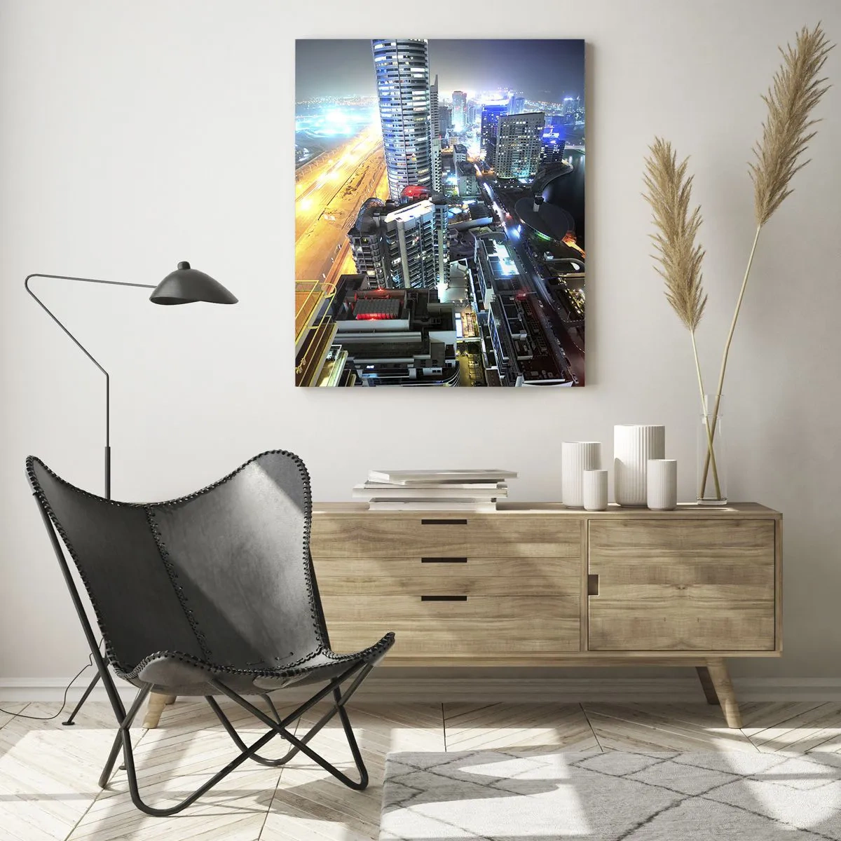 Schilderen op glas - Een wonder in de woestijn - 50x70 cm