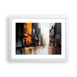 Poster in een witte lijst - Regenachtige dag - 40x30 cm