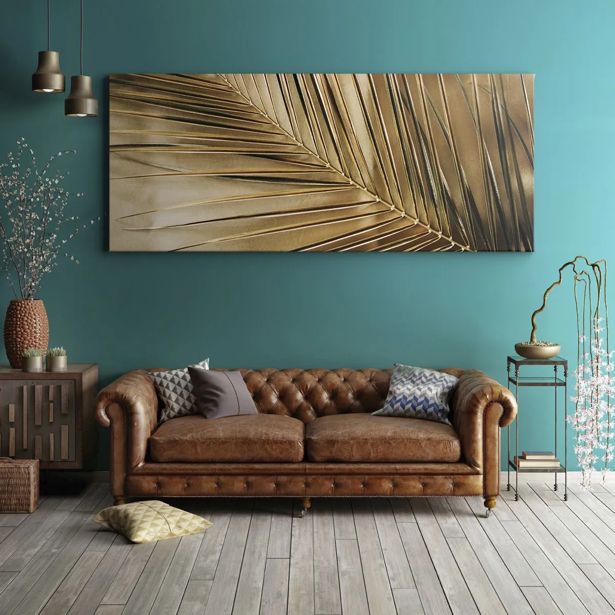 Schilderen op canvas - Natuurlijke zuilengalerij - 160x50 cm