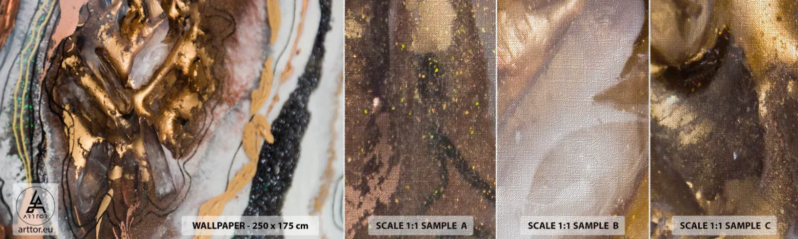 Fotobehang Monster Premium Canvas - Het element aarde - Abstractie, Grafisch, Deel - 100x30 cm