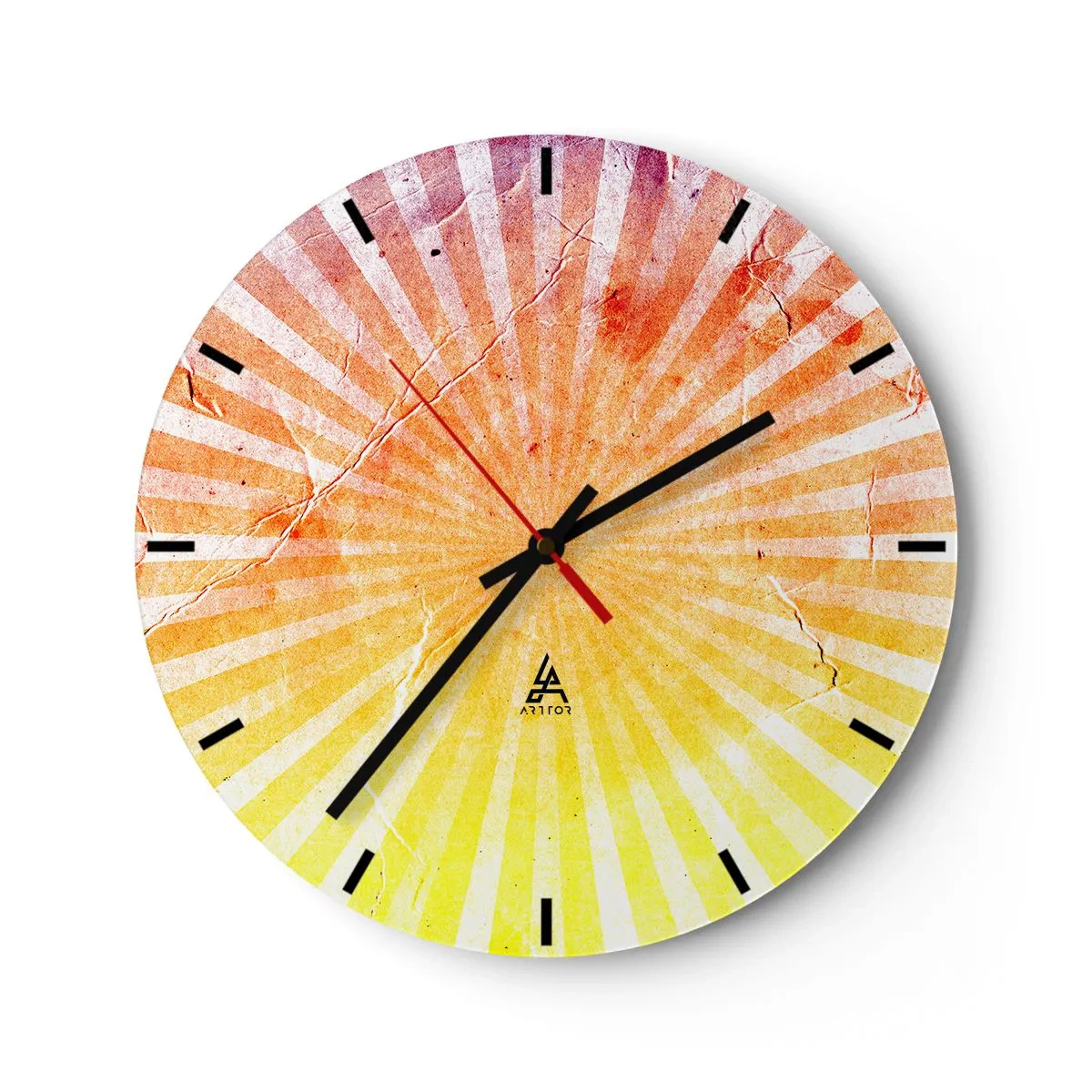 Wandklok - Klok - Zonsopgangen en zonsondergangen - 40x40 cm