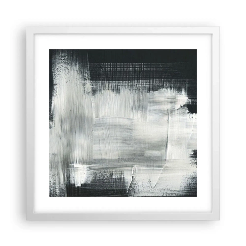 Poster in een witte lijst - Geweven van verticaal en horizontaal - 40x40 cm