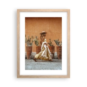 Een poster in een licht eiken lijst - Hippie-stijl - 30x40 cm