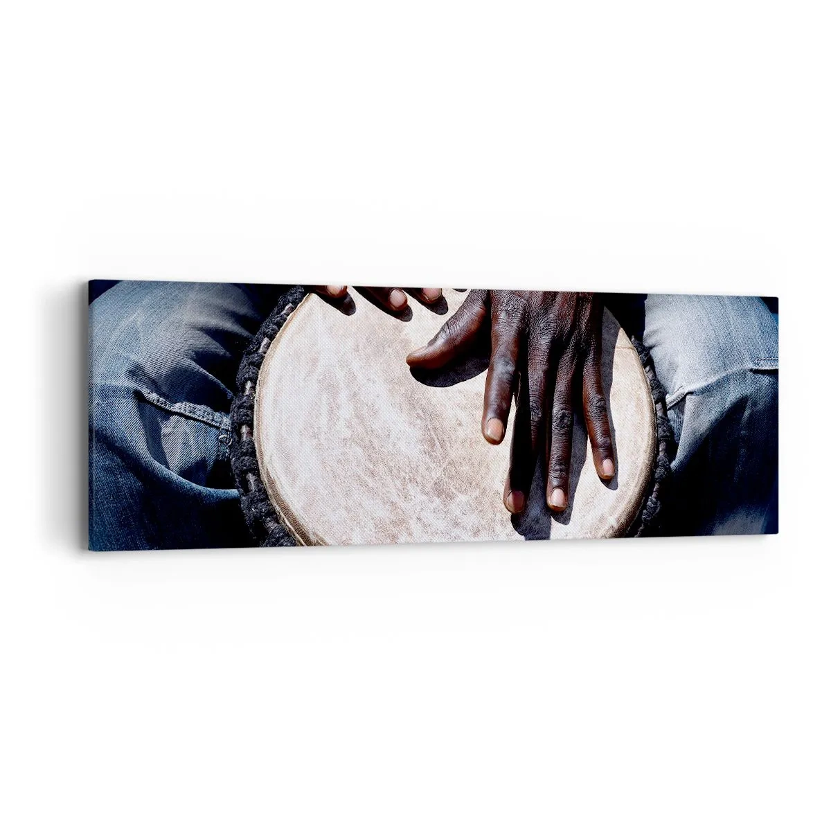 Schilderen op canvas - Leef in je eigen ritme - 90x30 cm