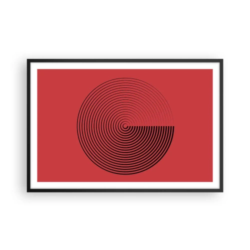 Poster in een zwarte lijst - Circulaire beweging - 91x61 cm