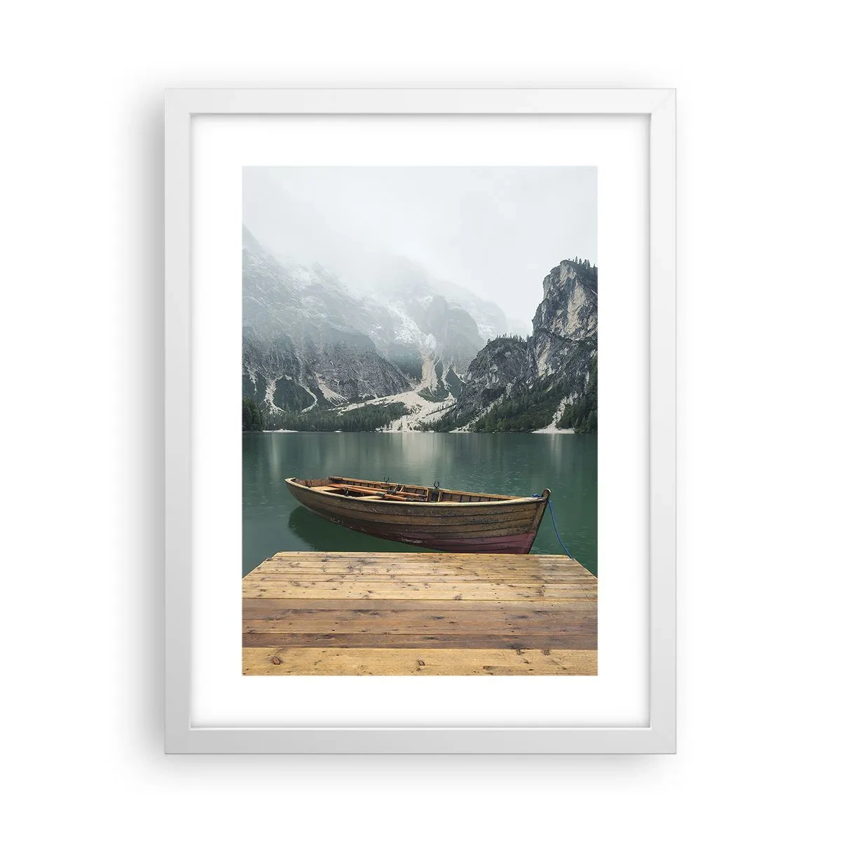 Poster in een witte lijst - "En de trotse rotsen van het voorhoofd" - 30x40 cm