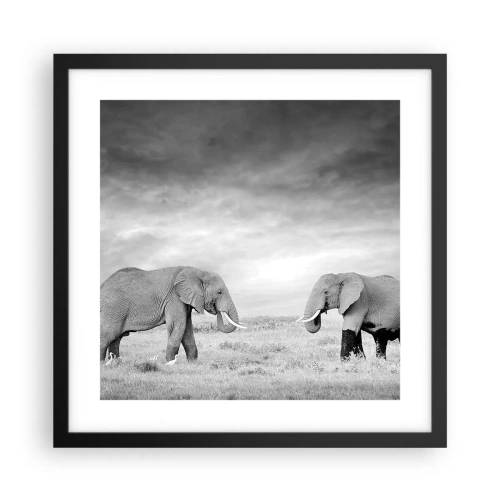 Poster in een zwarte lijst - Grijs is mooi - 40x40 cm