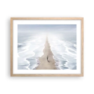 Een poster in een licht eiken lijst - Een gouden toekomst - 50x40 cm