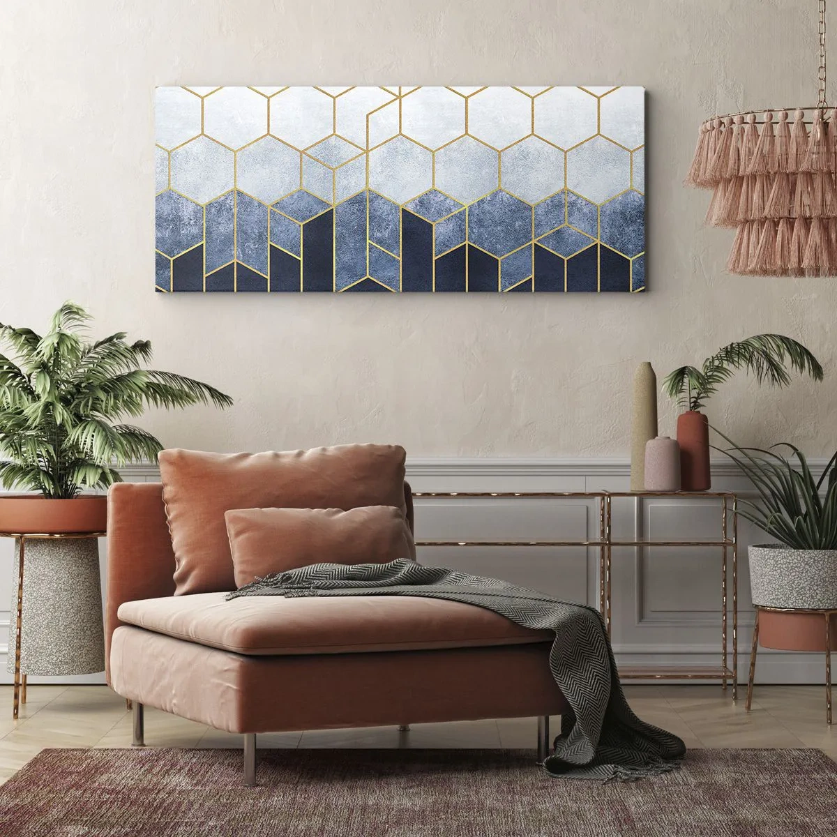 Schilderen op canvas - Compositie in een gesyncopeerd ritme - 160x50 cm