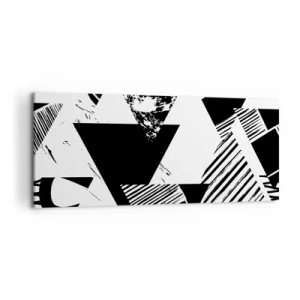 Schilderen op canvas - Regen van driehoeken - 120x50 cm