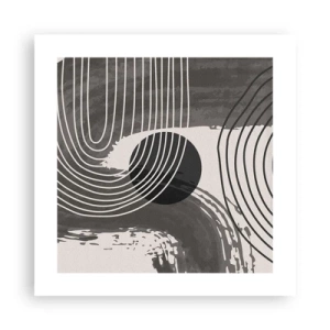 Poster - Het ovaal wint - 40x40 cm