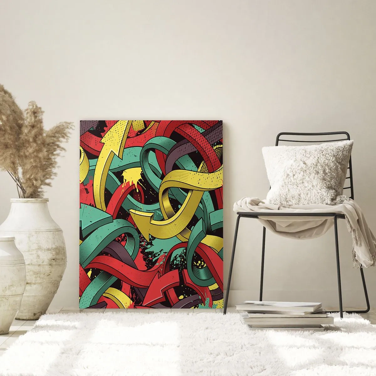 Schilderen op glas - Welke weg naar het doel? - 80x120 cm