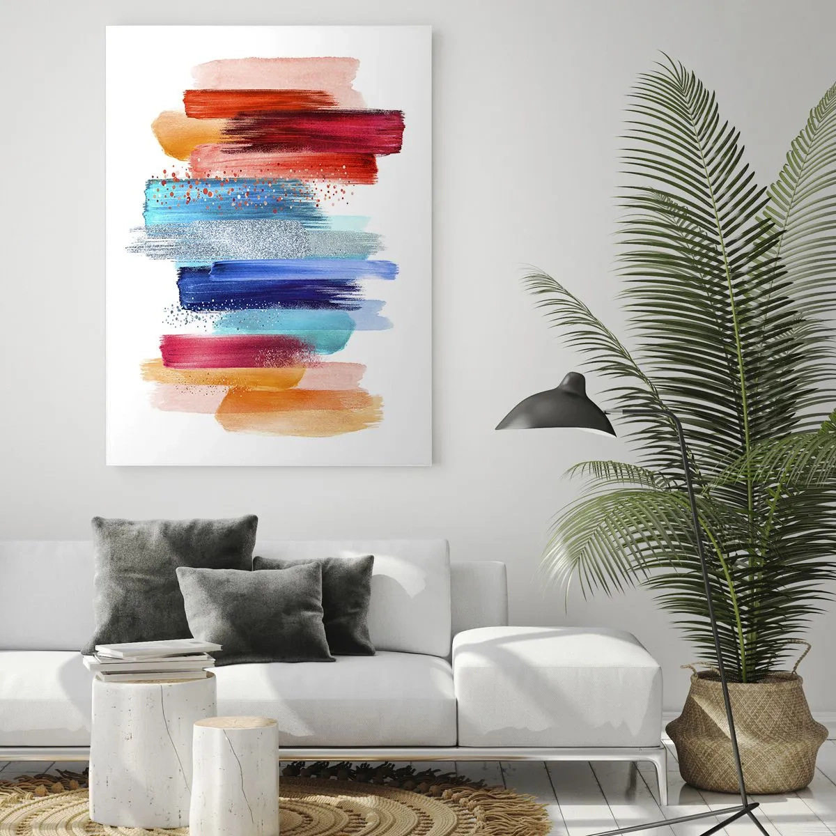 Schilderen op glas - Omhoog en omlaag - 70x100 cm