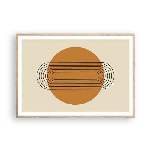 Een poster in een licht eiken lijst - Perfect plan - 100x70 cm
