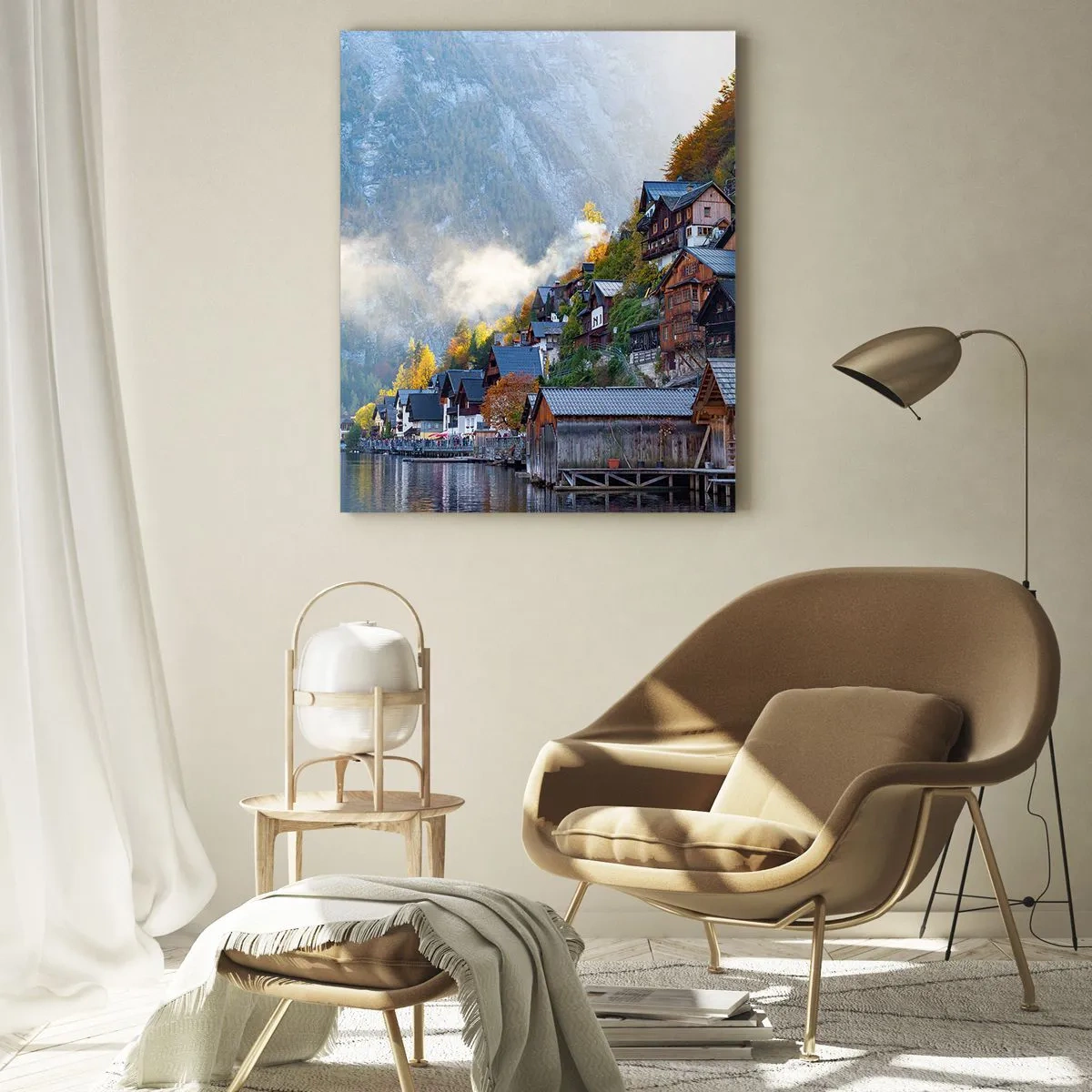 Schilderen op glas - Alpine sfeer - 50x70 cm