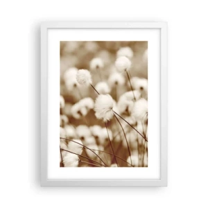 Poster in een witte lijst - Pluizig korenveld - 30x40 cm