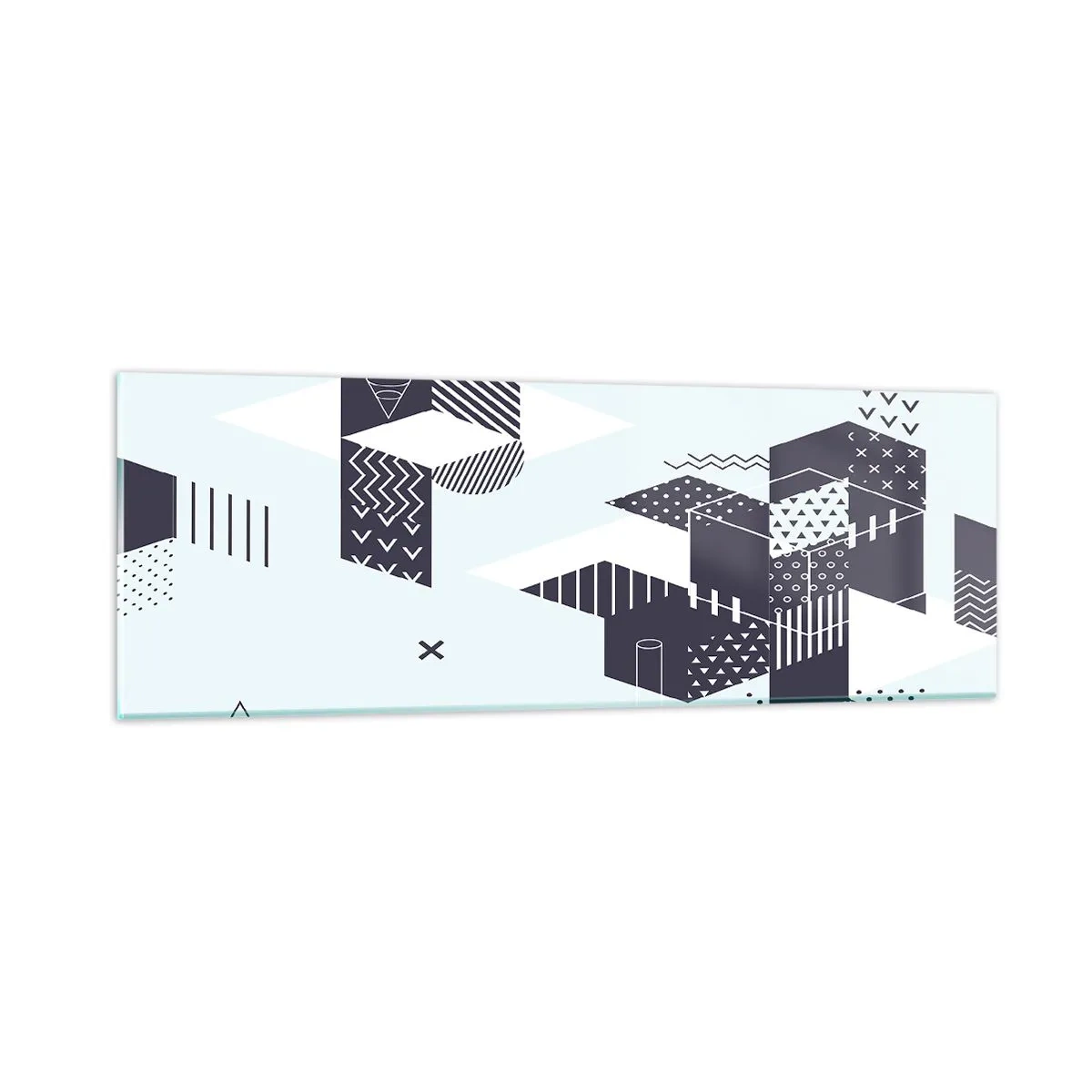 Schilderen op glas - In de ziel van een wiskundige - 90x30 cm