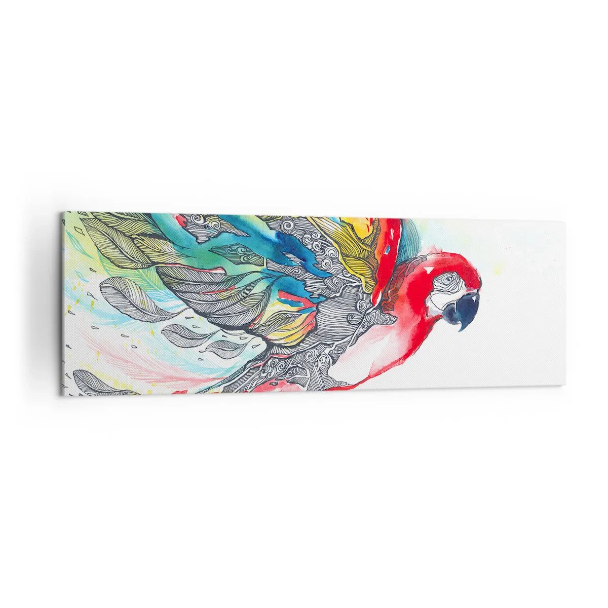 Schilderen op canvas - Leef kleurrijk - 160x50 cm