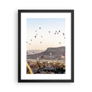Poster in een zwarte lijst - Als schepen in de lucht - 30x40 cm