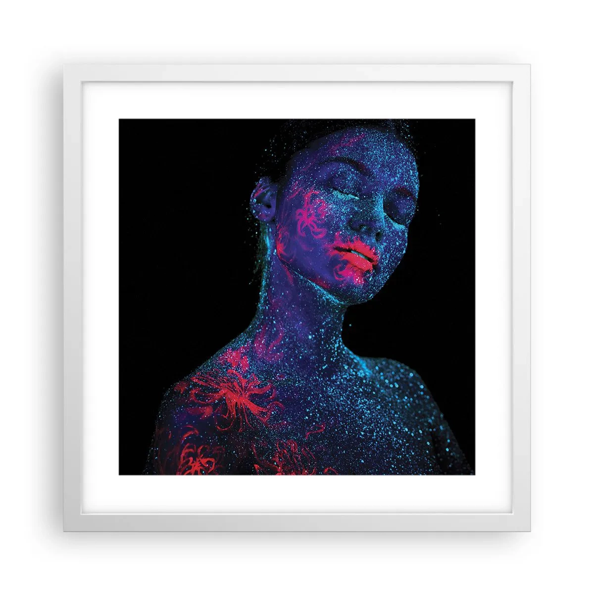 Poster in een witte lijst - in sterrenstof - 40x40 cm