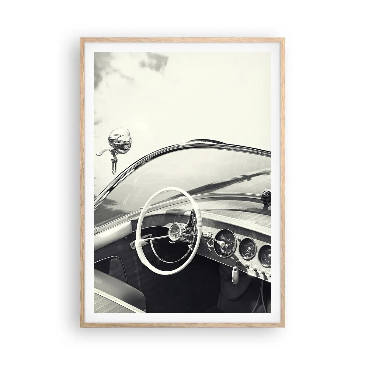 Een poster in een licht eiken lijst - Weer voor de rijken - 70x100 cm