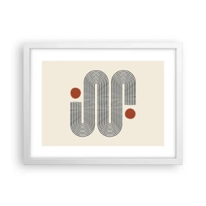 Poster in een witte lijst - Van het begin tot het eind - 40x30 cm