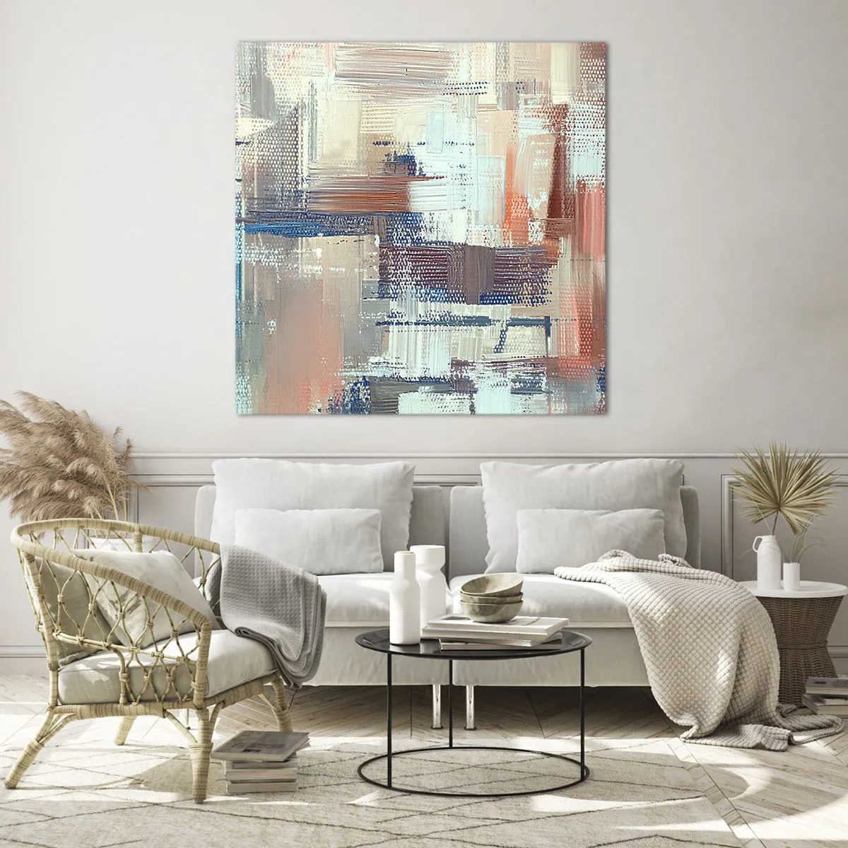 Schilderen op glas - Het licht bereiken - 60x60 cm