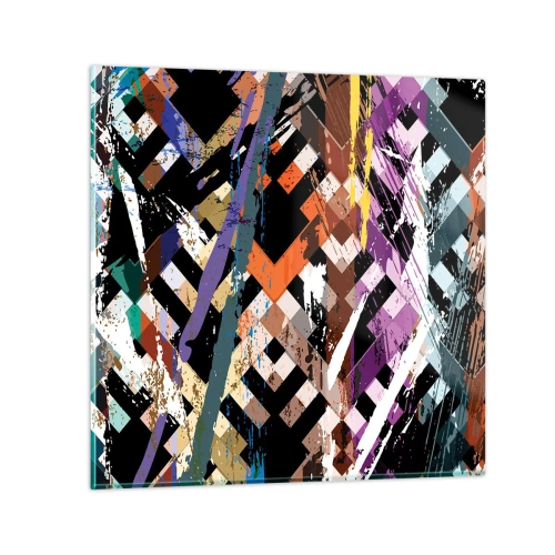 Schilderen op glas - Tot de tweede macht verheven - 50x50 cm