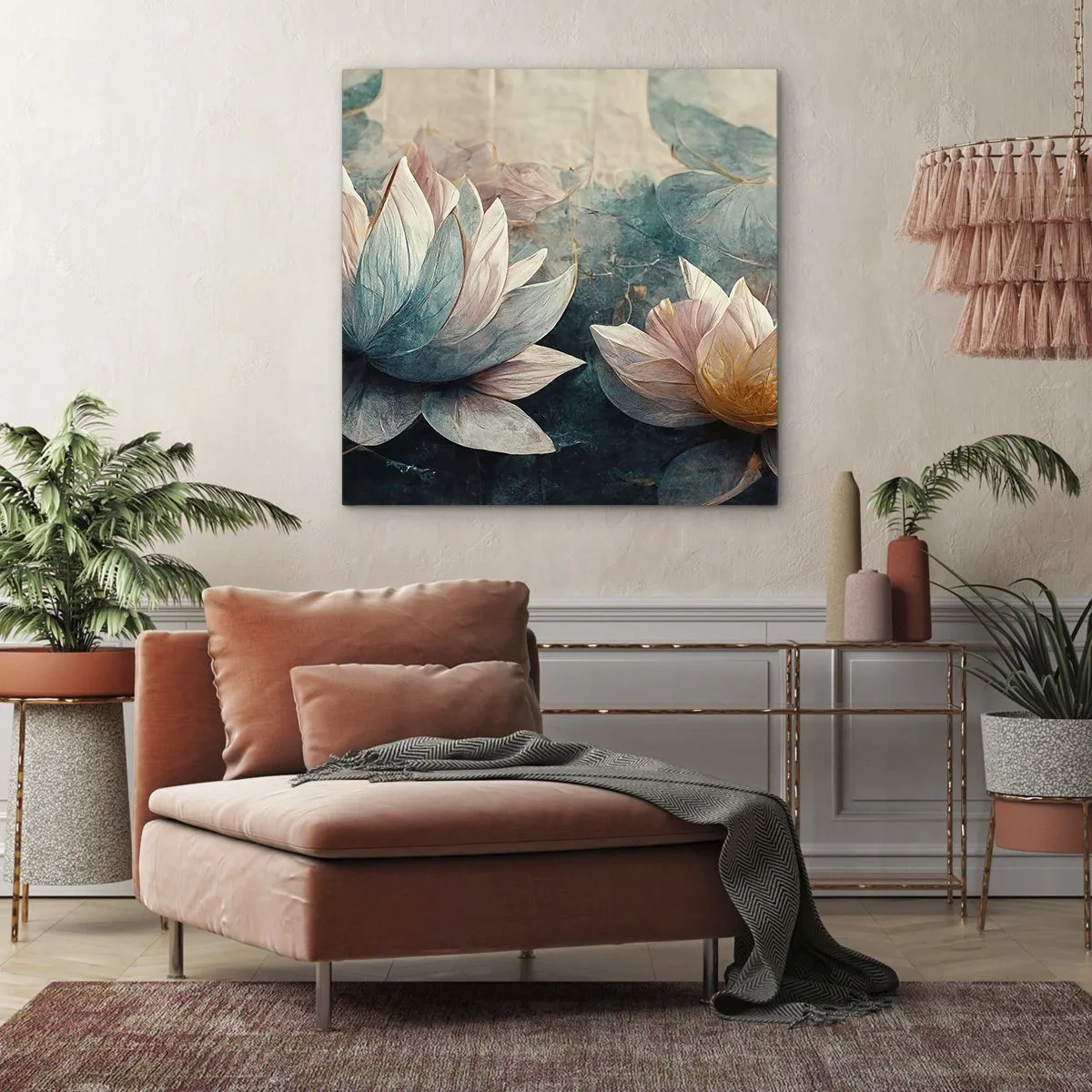 Schilderen op canvas - Sterren van het meer - 50x50 cm