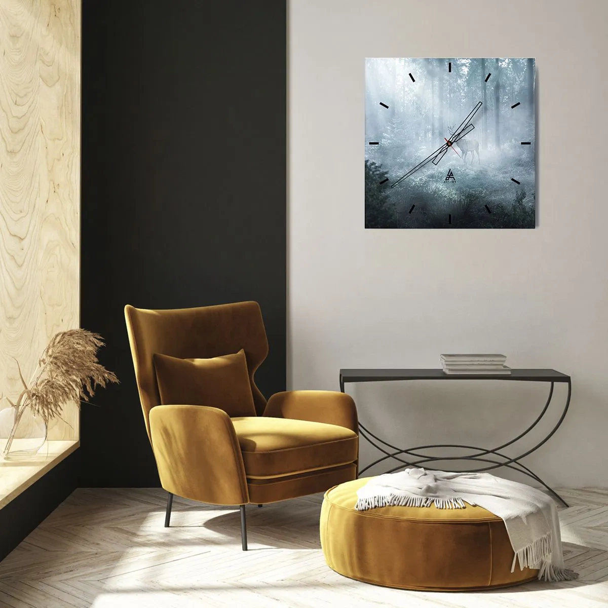 Wandklok - Klok - Ochtendbezoek aan het landgoed - 40x40 cm