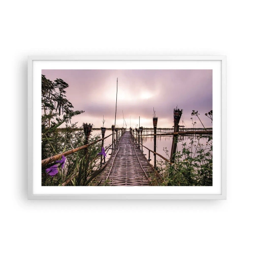 Poster in een witte lijst - Rust en stilte van Azië - 70x50 cm