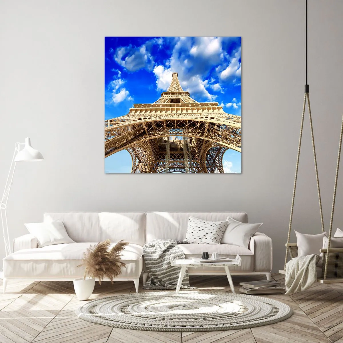 Schilderen op canvas - Reiken naar de hemel en de wolken - 50x50 cm