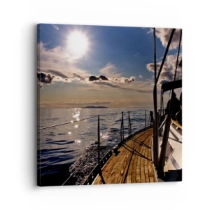 Schilderen op canvas - Zeilen naar de zon - 30x30 cm