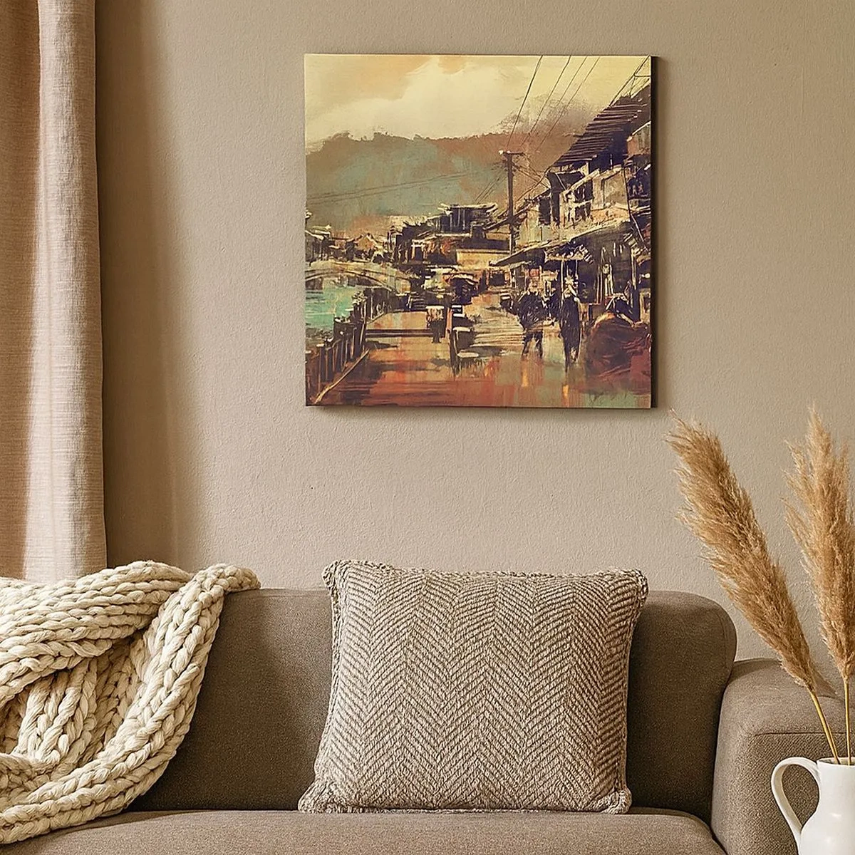 Schilderen op canvas - Het leven als een rijkdom aan grijs - 30x30 cm