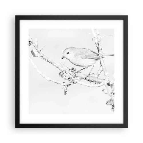 Poster in een zwarte lijst - Winterochtend - 40x40 cm