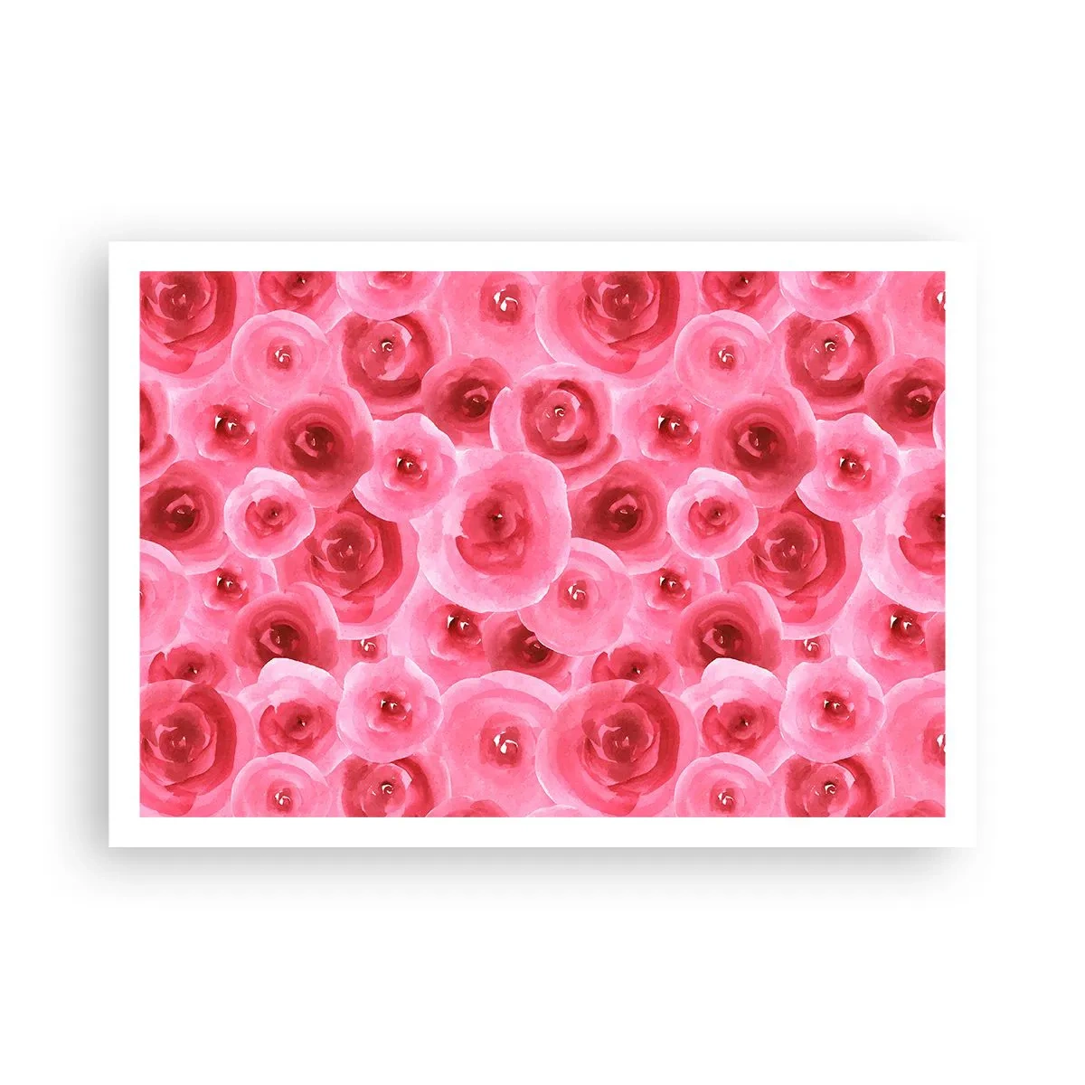 Poster - Rozen onder en boven - 100x70 cm