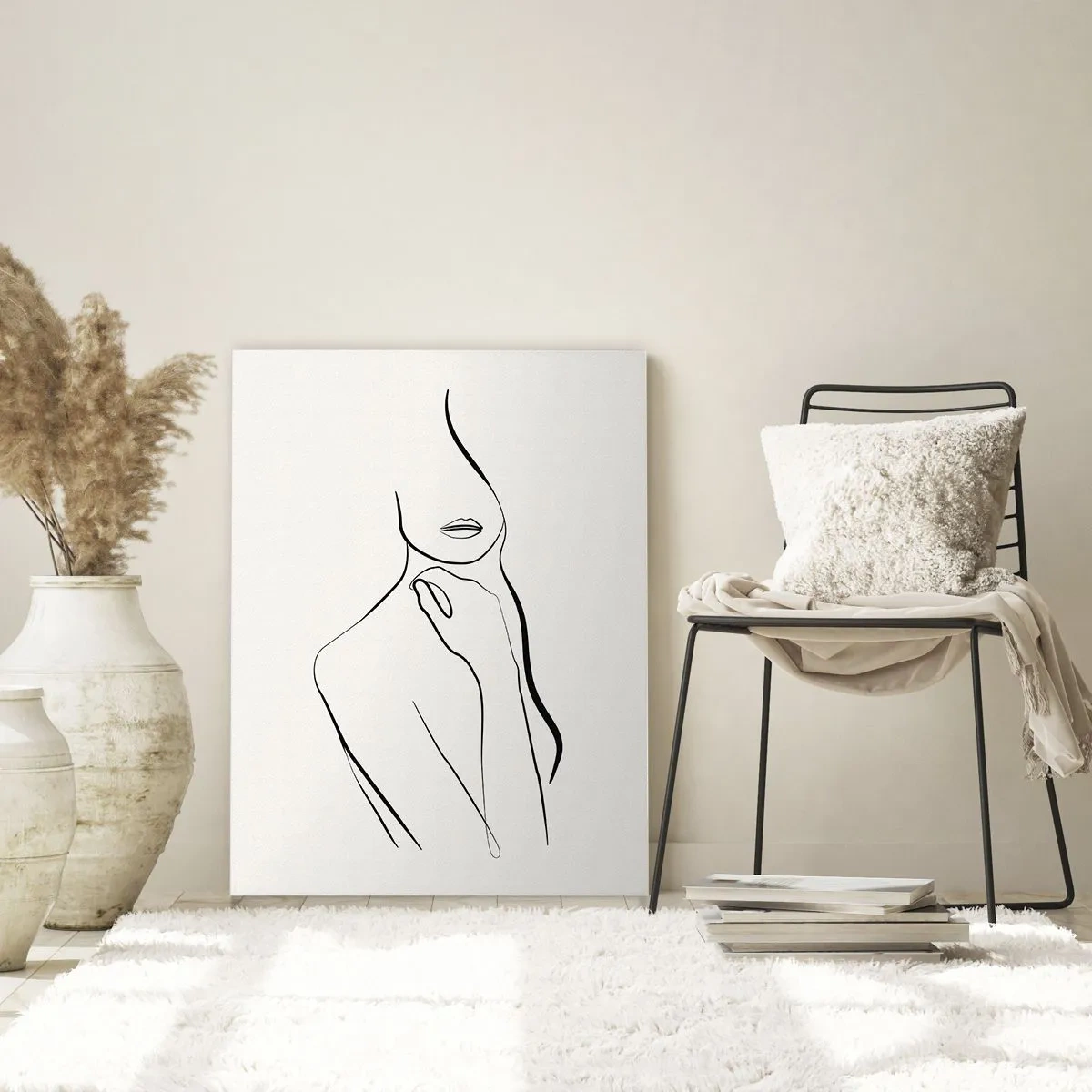 Schilderen op glas - Een golf van melancholie - 80x120 cm