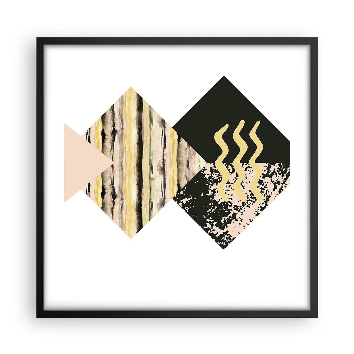 Poster in een zwarte lijst - Er is niet zo eenvoudig - 50x50 cm