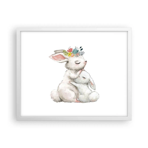 Poster in een witte lijst - Het is het beste met mama - 50x40 cm