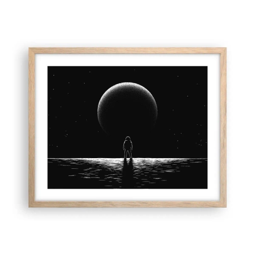 Een poster in een licht eiken lijst - Oog in oog - 50x40 cm