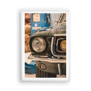 Poster in een witte lijst - Ontmoeting met een legende - 61x91 cm