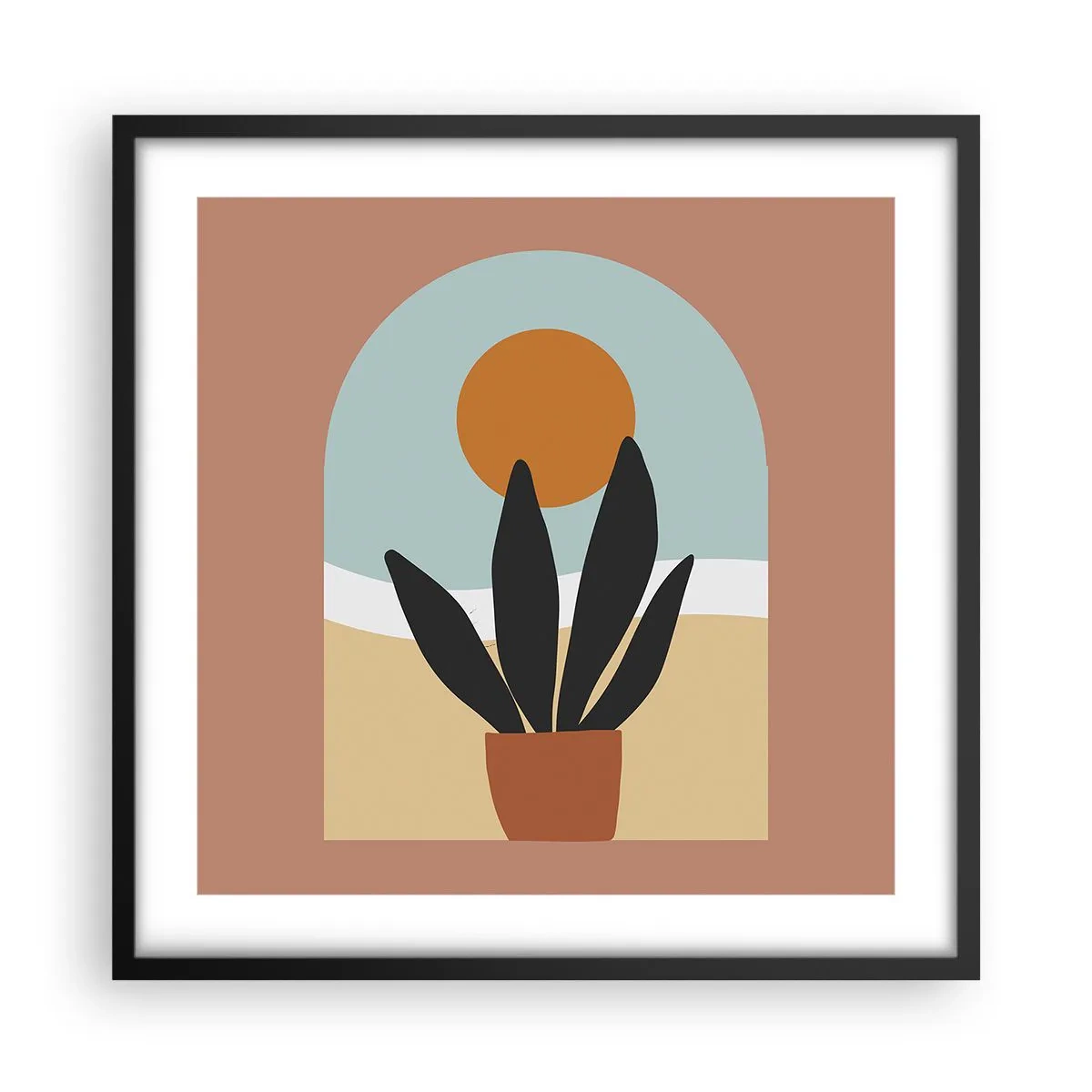 Poster in een zwarte lijst - Kleine geneugten - 50x50 cm