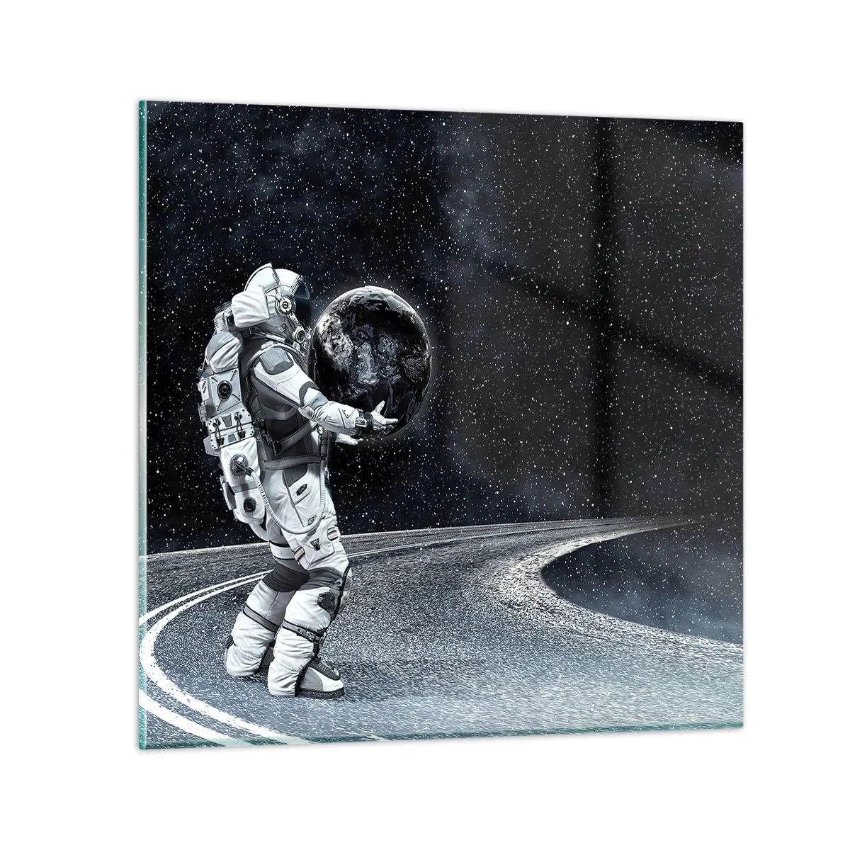 Schilderen op glas - Op de Melkweg - 60x60 cm