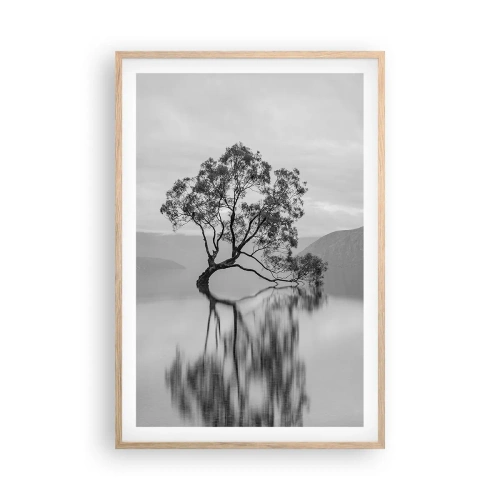 Een poster in een licht eiken lijst - Er is zo'n land - 61x91 cm